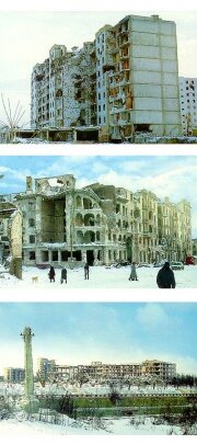 Разрушенная россиянами Чечня